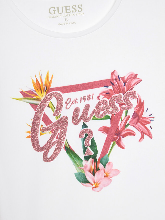 Guess Guess Marškinėliai J5GI16 K6YW4 Balta Regular Fit
