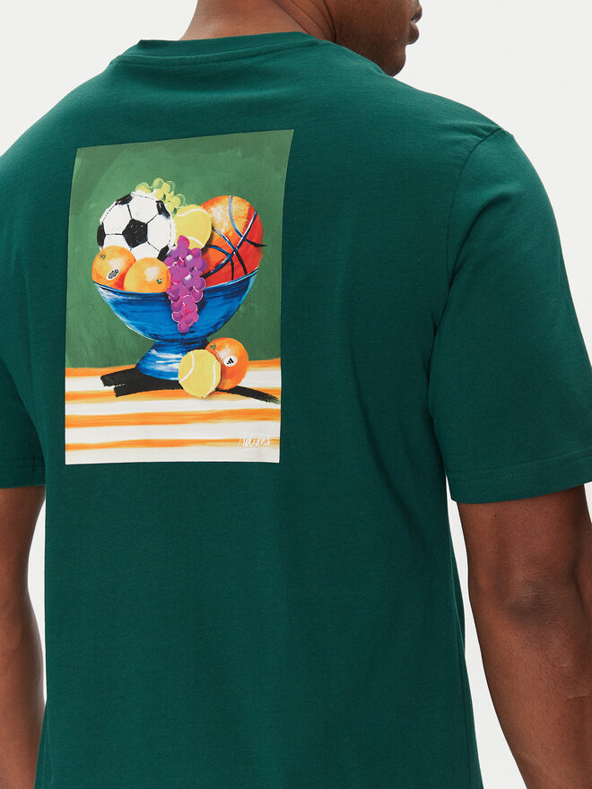 adidas adidas Póló Lounge Still Life Bowl Graphic JJ3961 Zöld Regular Fit