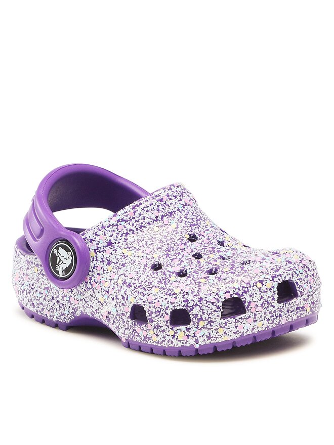 Crocs Klapki Crocs Crocs Classic Glitter Kids Clog T 206992 Fioletowy