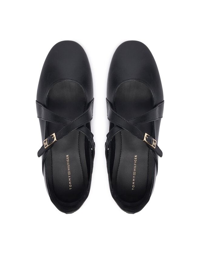 Tommy Hilfiger Ballerinas Tommy Hilfiger Th Buckle Cross Strap Maryjane FW0FW09431 Schwarz