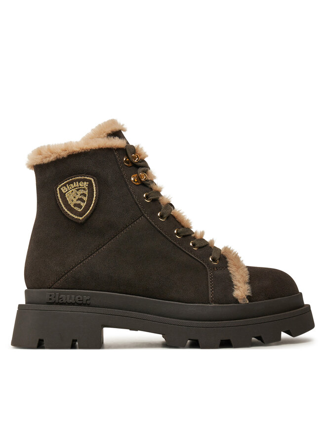 Blauer Schnürstiefeletten Blauer F4KIMMEL06 Braun