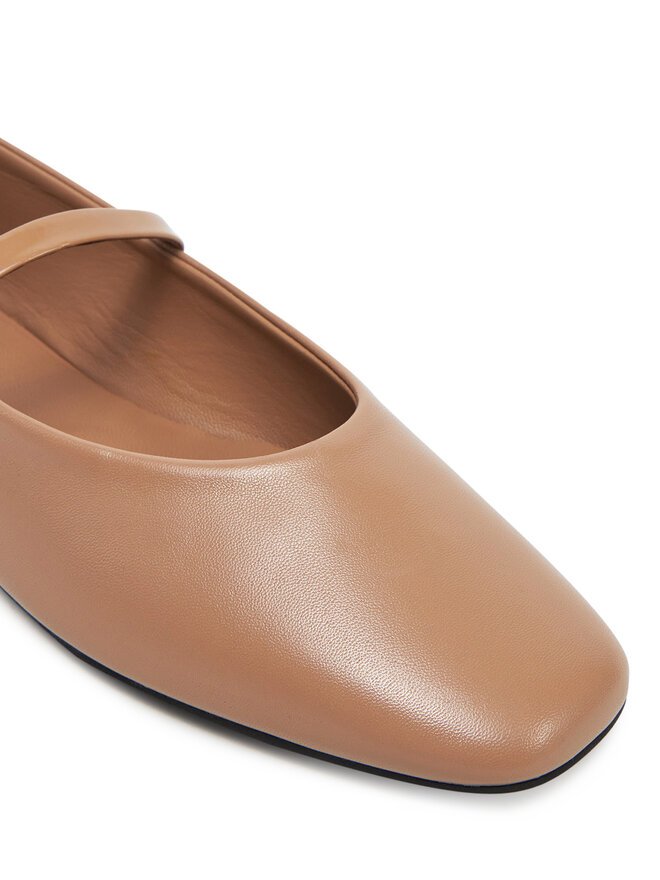 Calvin Klein Balerinke Calvin Klein Ballerina New Buckle - Lth HW0HW02483 Rjava