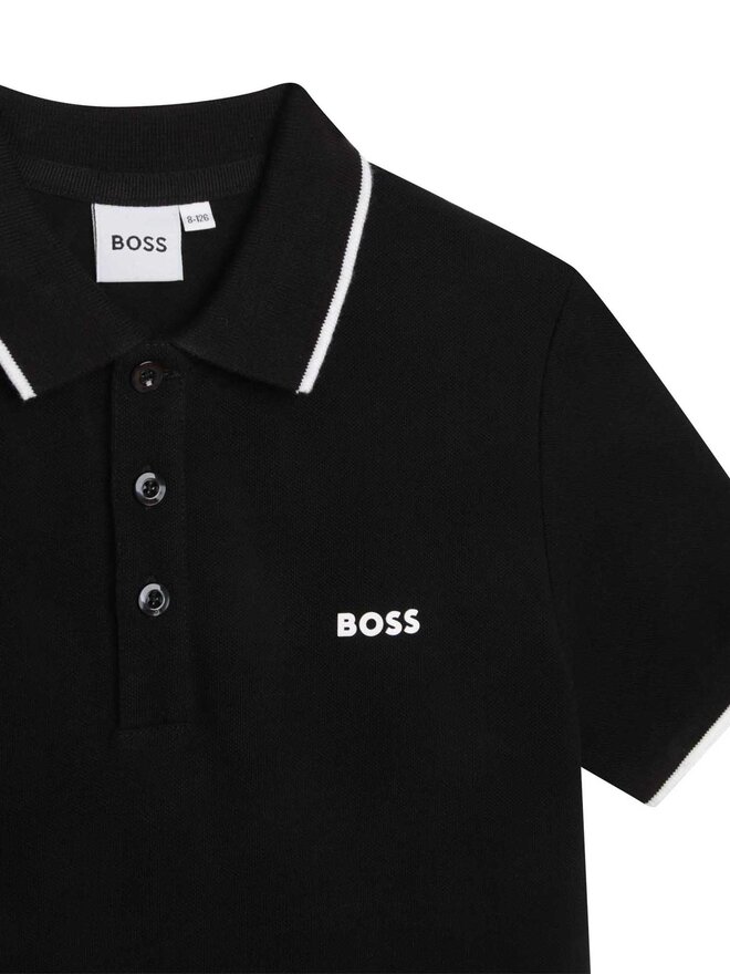 BOSS Boss Поло J25P26 S Чорний Regular Fit