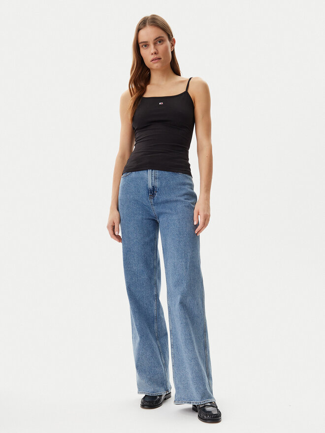 Tommy Jeans Tommy Jeans Τοπ Essential DW0DW20675 Μαύρο Slim Fit