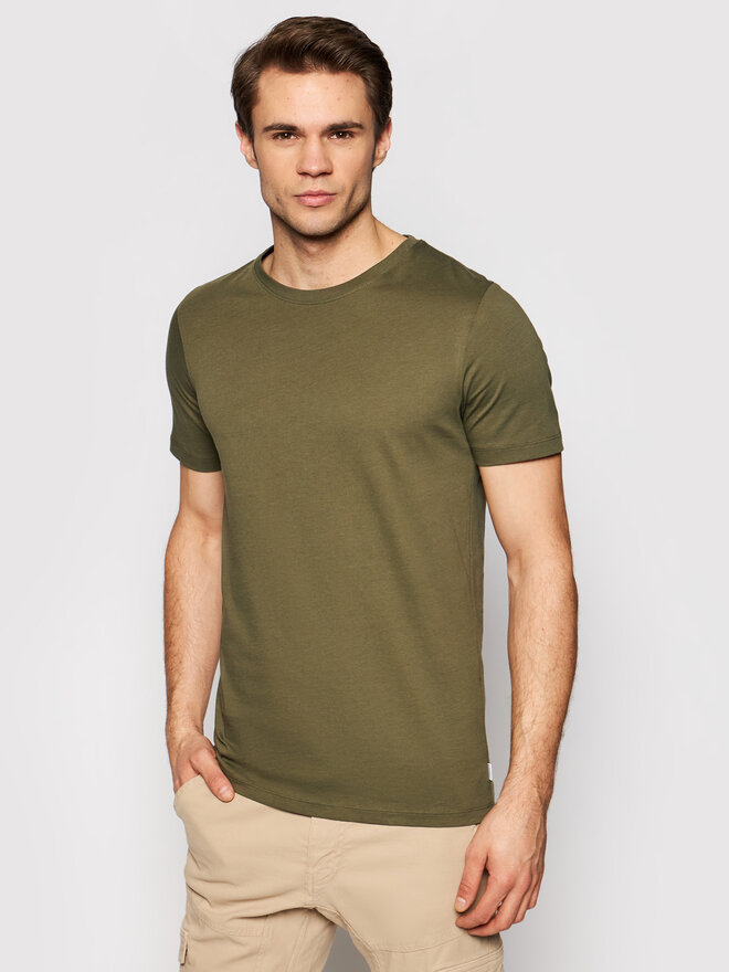 Jack&Jones Jack&Jones Marškinėliai Orrganic Basic 12156101 Žalia Slim Fit