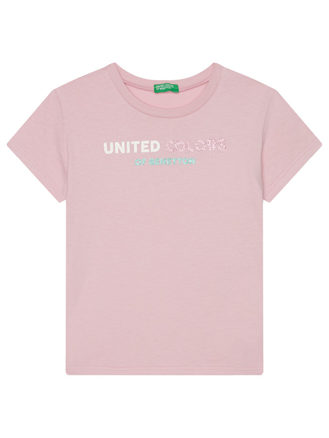 United Colors Of Benetton United Colors Of Benetton Marškinėliai 3I1XC10MZ Rožinė Regular Fit