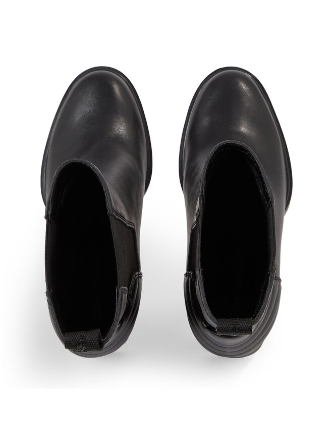 Calvin Klein Jeans Stiefeletten Calvin Klein Jeans Platform Chelsea Lth Wn YW0YW01140 Schwarz