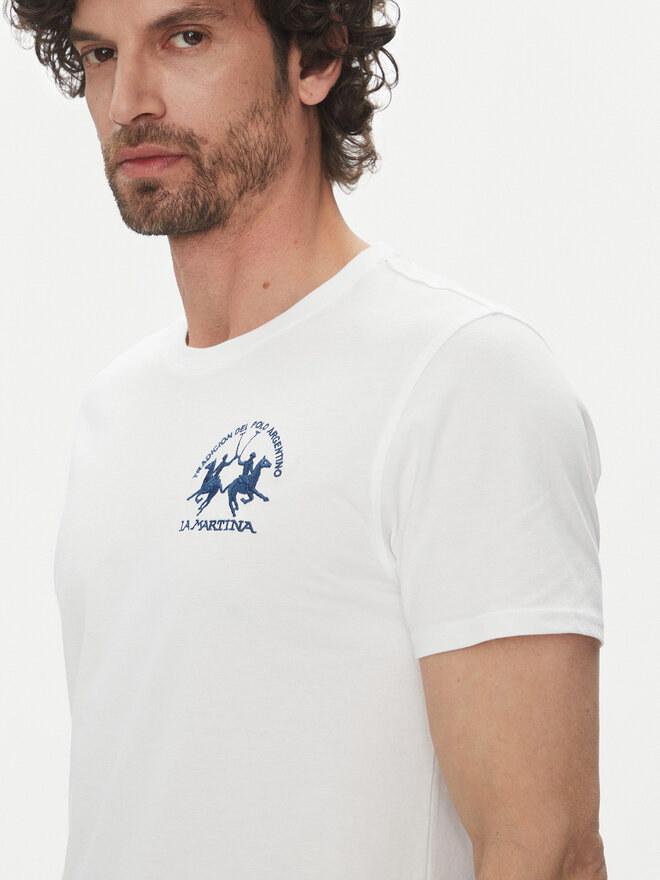La Martina La Martina T-Shirt Vernie MAR009 JS206 Weiß Regular Fit