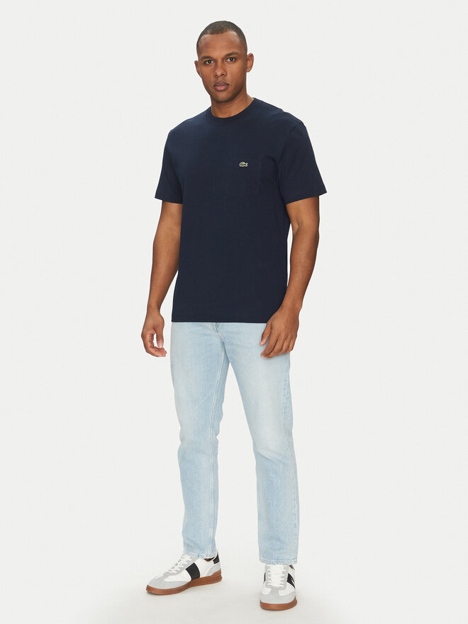 Lacoste Lacoste Marškinėliai TH2827 Tamsiai mėlyna Regular Fit