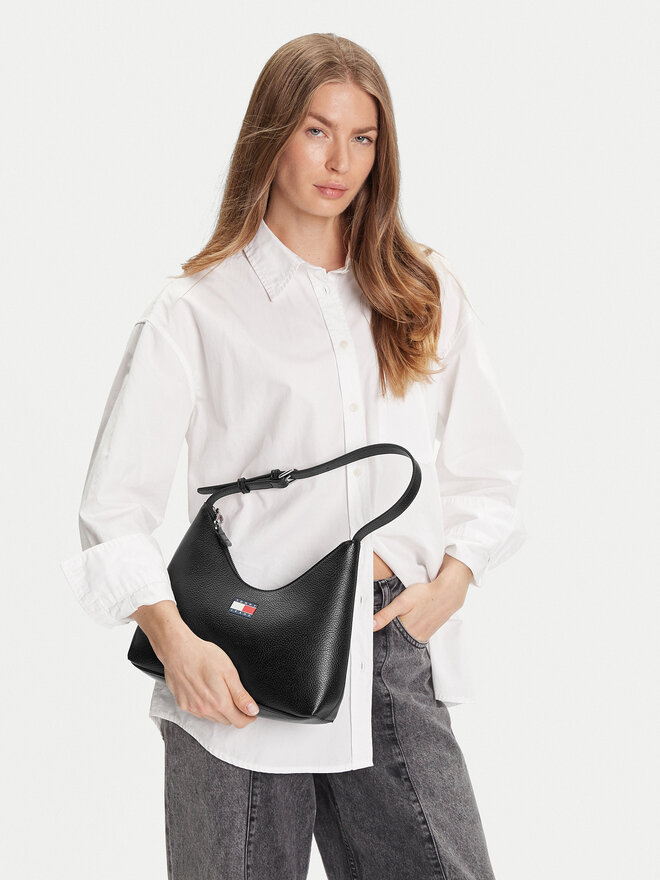Tommy Jeans Handtasche Tommy Jeans Tjw Must Shoulder Bag AW0AW17548 Schwarz