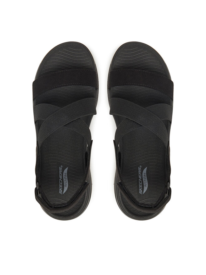 Skechers Sandały Skechers Go Walk Arch Fit Sandal-Treasured 140257/BBK Czarny
