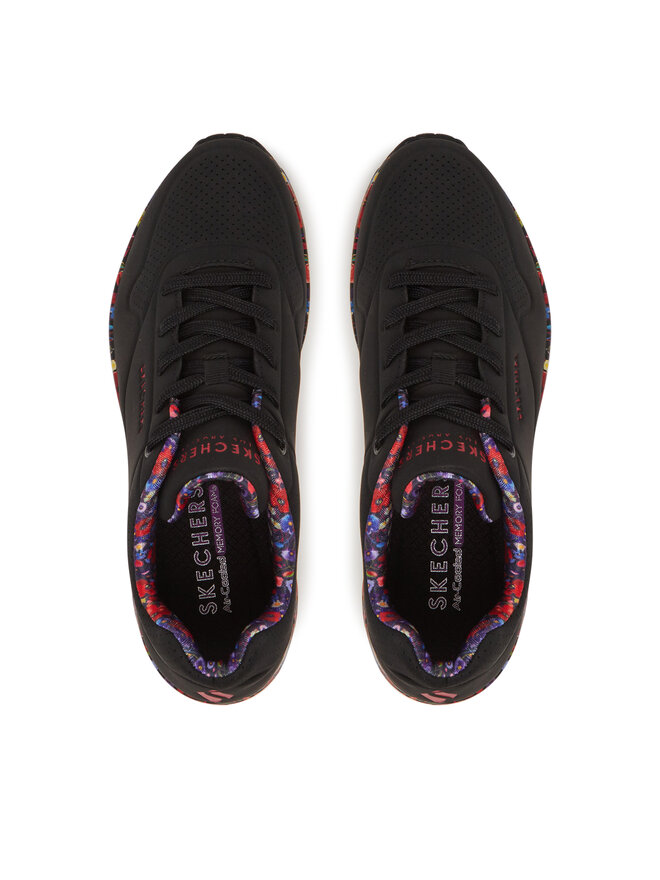 Skechers Sneakersy Skechers Uno-Majestic Garden 155583/BKMT Czarny
