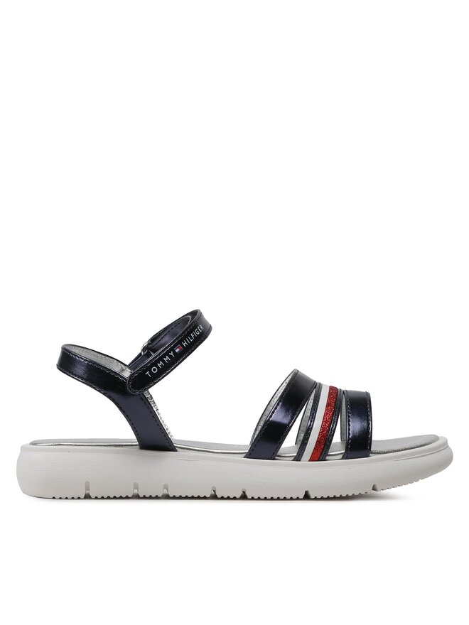 Tommy Hilfiger Sandali Tommy Hilfiger Stripes Velcro T4A2-32771-1372 S Mornarsko modra