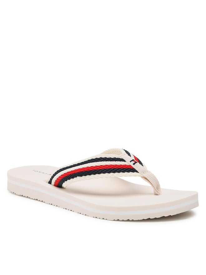 Tommy Hilfiger Čības uz pirksta Tommy Hilfiger Essential Comfort FW0FW07147 Écru