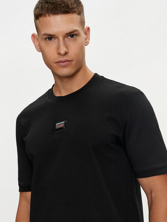HUGO HUGO Camiseta Diragolino_Gel 50528171 Negro Regular Fit
