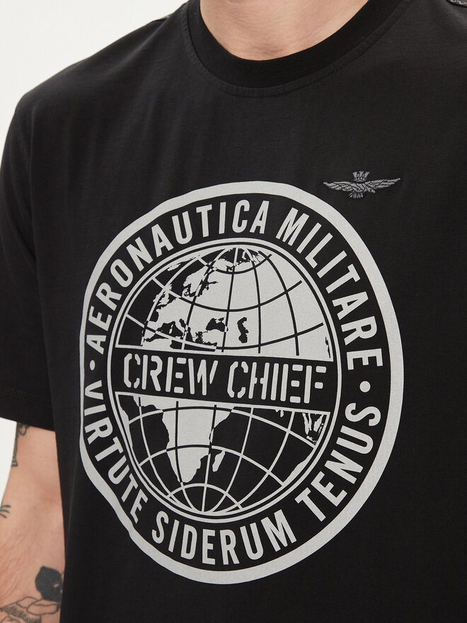 Aeronautica Militare Aeronautica Militare T-Shirt 241TS2208J635 Μαύρο Regular Fit
