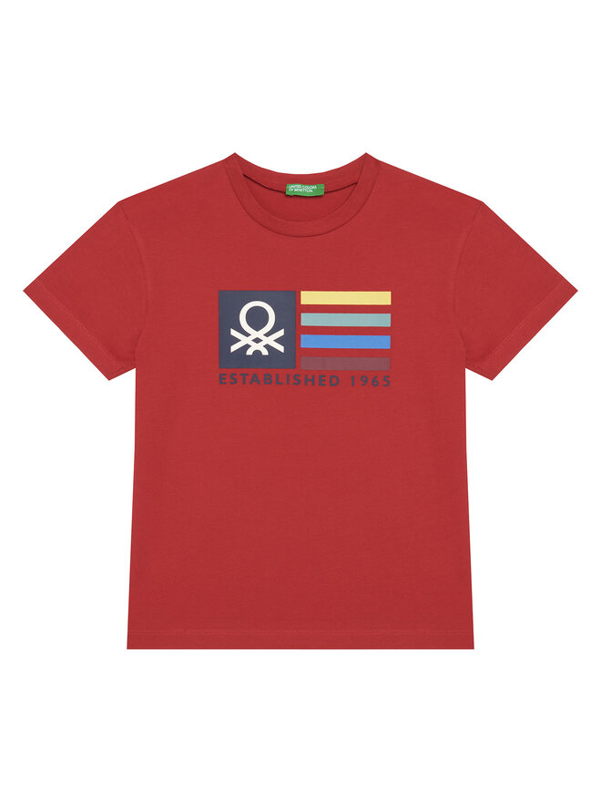 United Colors Of Benetton United Colors Of Benetton T-Shirt 3I1XC10Q4 Rot Regular Fit
