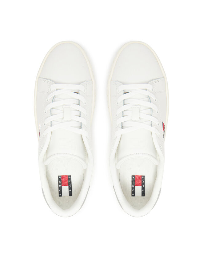 Tommy Jeans Sneakersy Tommy Jeans Tjw Logo Outsole Sneaker Ess EN0EN02703 Écru
