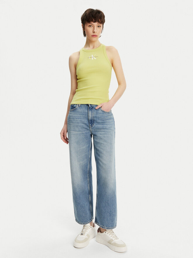 Calvin Klein Jeans Calvin Klein Jeans Τοπ Monologo J20J225301 Κίτρινο Slim Fit