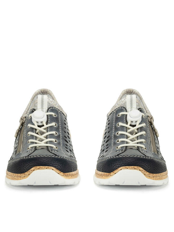 Rieker Pantofi Rieker N42P6-14 Bleumarin