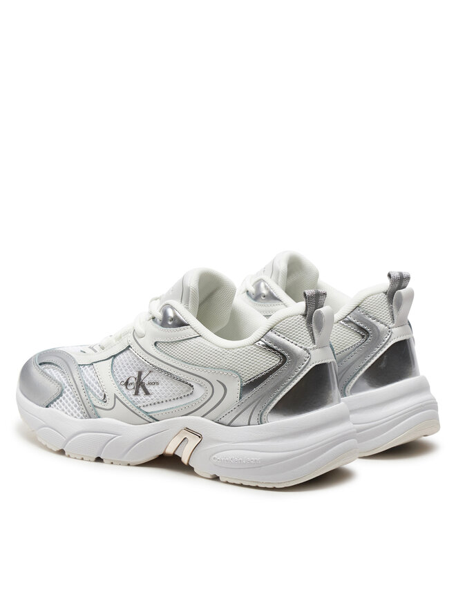 Calvin Klein Jeans Sneakers Calvin Klein Jeans Retro Tennis Low Lace Mh Ml Mr YW0YW01381 Weiß