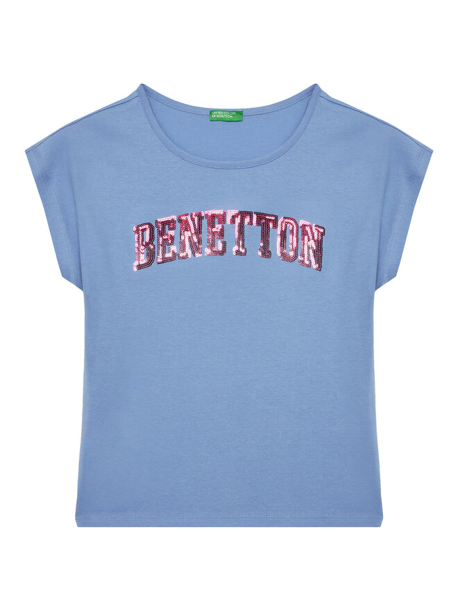 United Colors Of Benetton United Colors Of Benetton Camiseta 3I1XC10P1 Azul Regular Fit