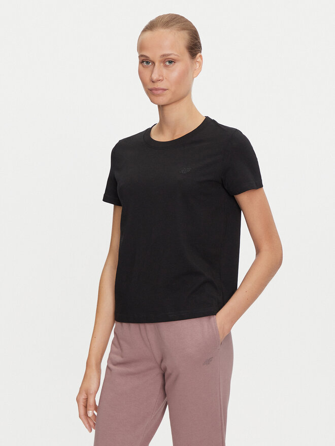 4F 4F T-Shirt 4FWAW24TTSHF1650 Μαύρο Regular Fit