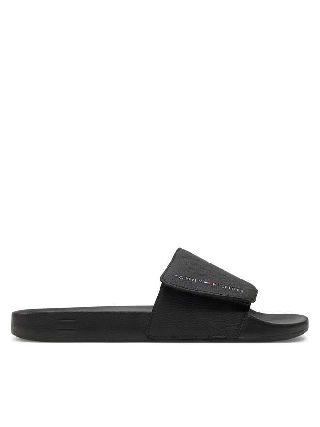 Tommy Hilfiger Šľapky Tommy Hilfiger Strappy Hilfiger Pool Slide FM0FM05095 Čierna
