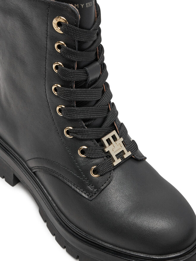 Tommy Hilfiger Pohodni čevlji Tommy Hilfiger Lace Up Bootie T3A5-33568-0092 M Črna
