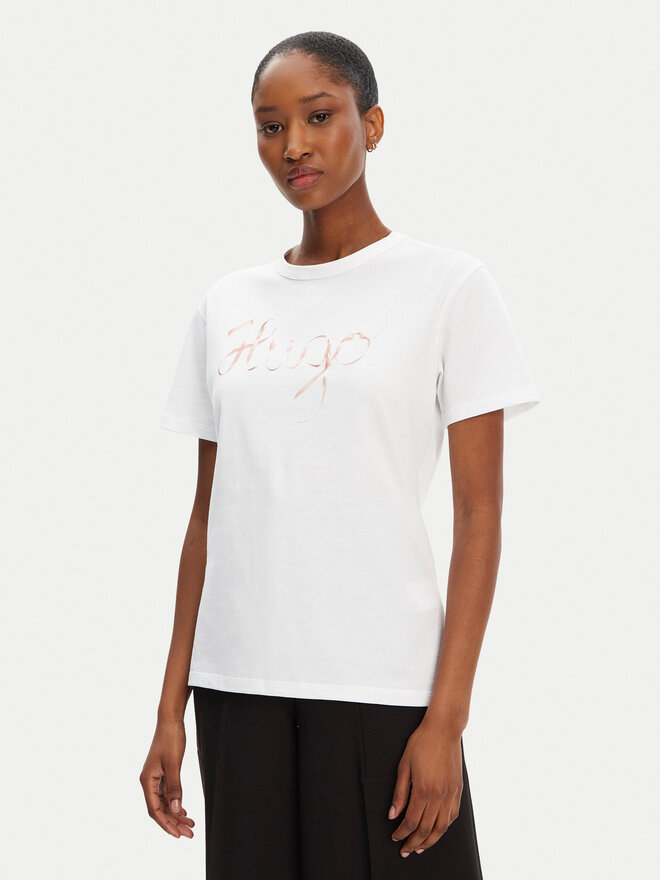 HUGO HUGO Camiseta Damacia_5 50544868 Blanco Regular Fit