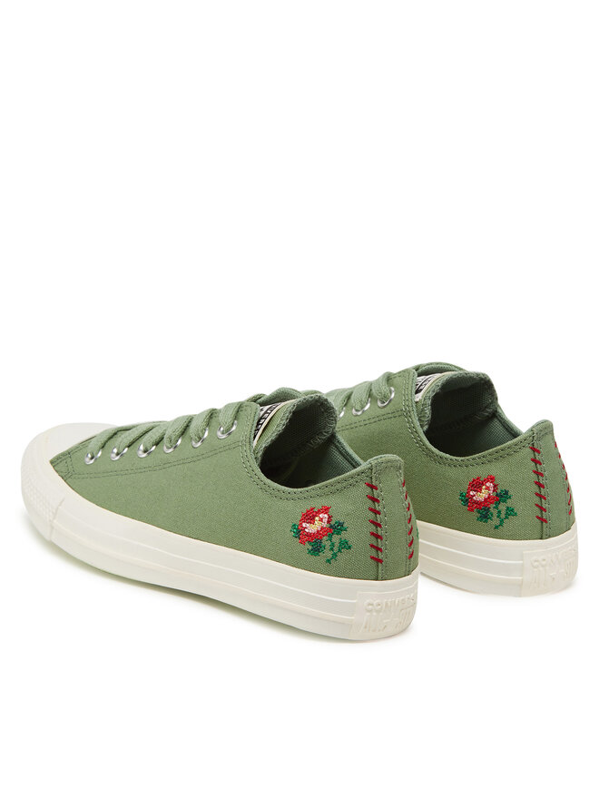 Converse Trampki Converse Chuck Taylor All Star Rose Cross Stitch A13658C Zielony