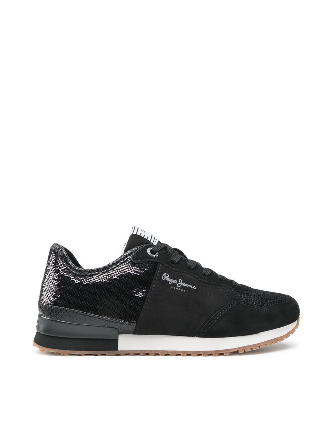 Pepe Jeans Сникърси Pepe Jeans Archie Sequins PLS31204 Черен
