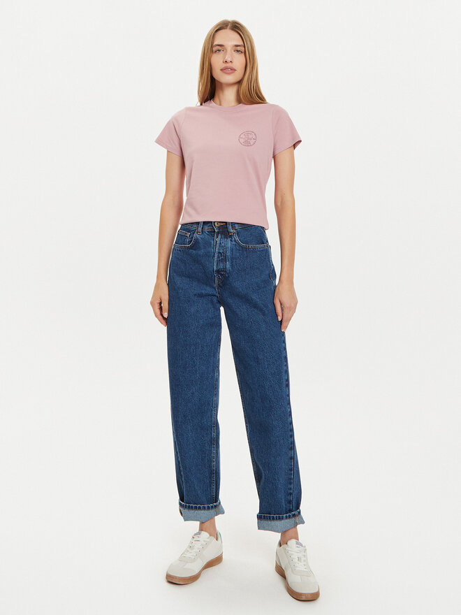 Lee Lee Póló Small Logo 112355197 Rózsaszín Regular Fit