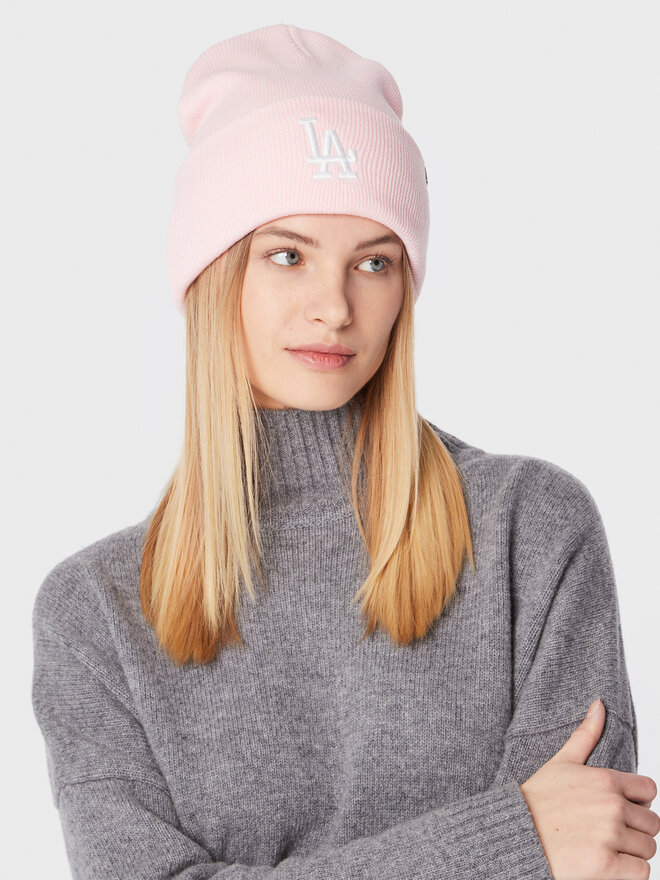 47 Brand Czapka 47 Brand Mlb Los Angeles Dodgers Haymaker 47 Cuff Knit B-HYMKR12ACE-PK Różowy