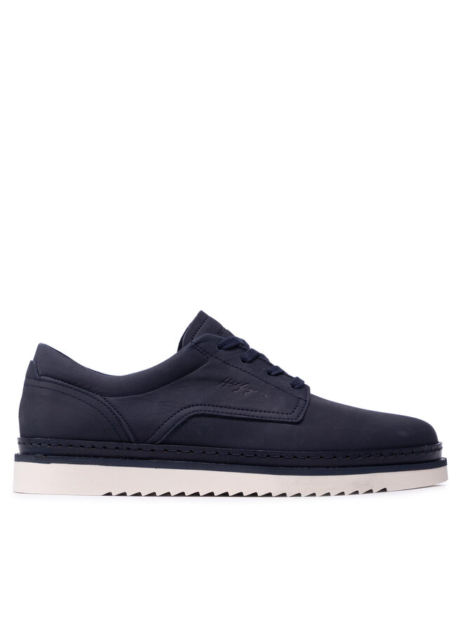 Tommy Hilfiger Scarpe basse Tommy Hilfiger Cleated Unlined Casual Nbk Shoe FM0FM04043 Blu scuro
