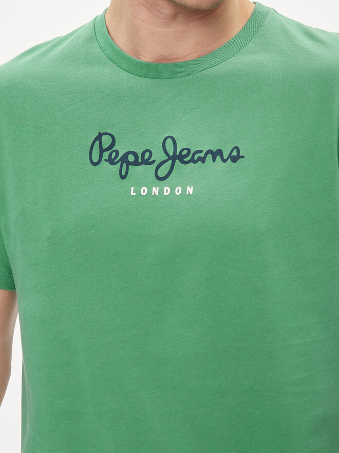 Pepe Jeans Pepe Jeans Marškinėliai Eggo N PM508208 Žalia Regular Fit