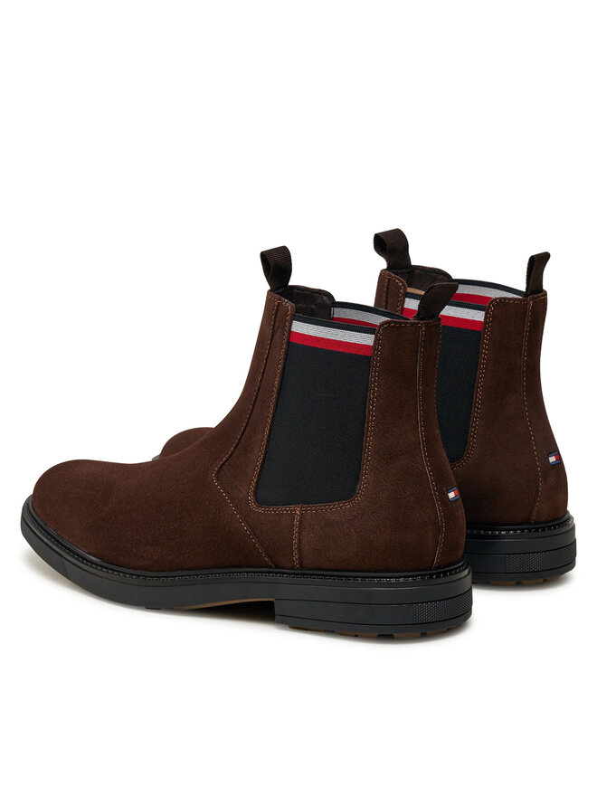 Tommy Hilfiger Sztyblety Tommy Hilfiger Outdoor Suede Chelsea FM0FM05191 Brązowy