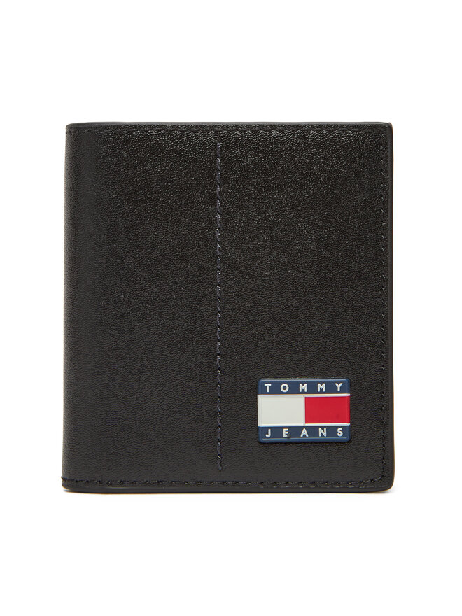 Tommy Jeans Große Herren Geldbörse Tommy Jeans Tjm Heritage Leather Cc & Coin AM0AM13408 Schwarz