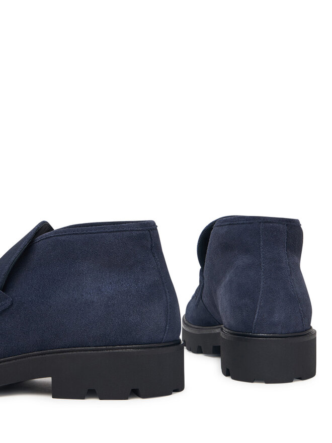 Tommy Hilfiger Stiefeletten Tommy Hilfiger Th Enamel Charm Loafer Boot FW0FW09680 Dunkelblau