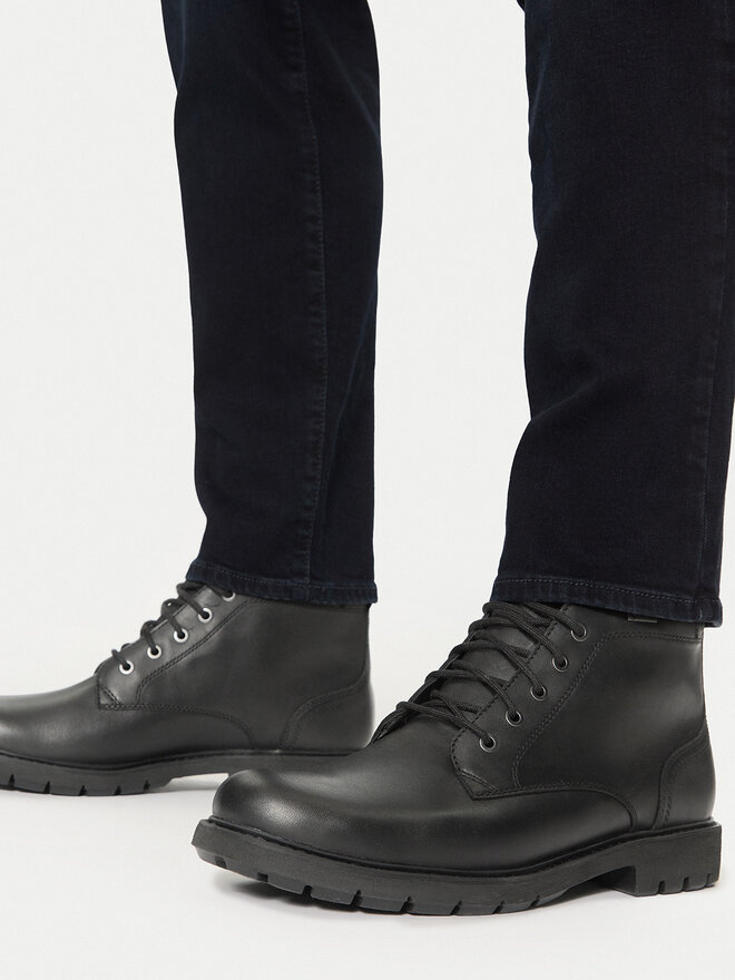 Clarks Šnurovacia obuv Clarks Batcombe Mix Ggtx Gore-Tex 261734277 Čierna
