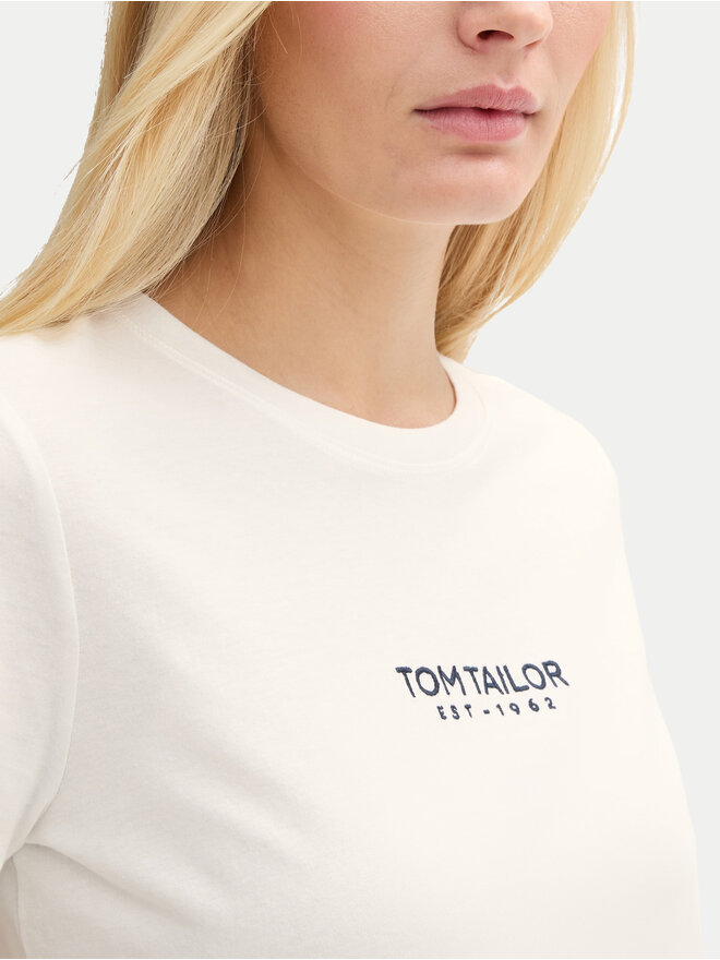 Tom Tailor Tom Tailor Marškinėliai 1045543 Balta Regular Fit