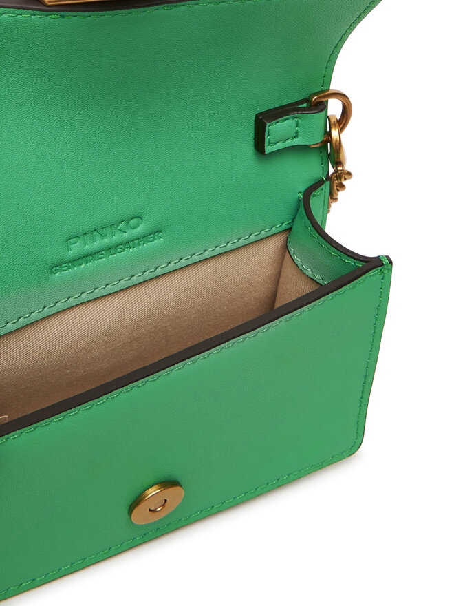 PINKO Handtasche PINKO Love One Micro C . AI 24-25 PCPL 100064 A0F1 Grün