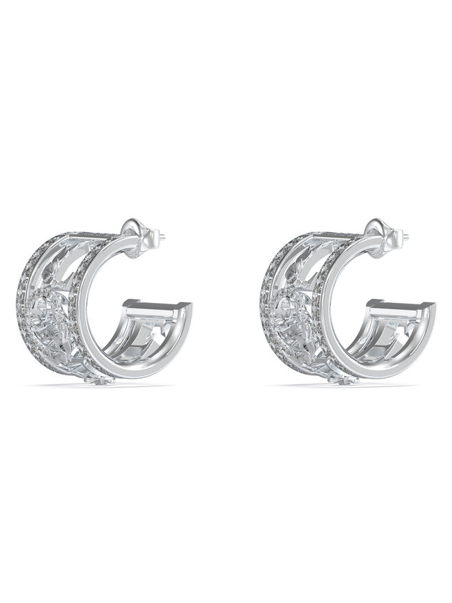 Guess Náušnice Guess JUBE05 036JW Strieborná
