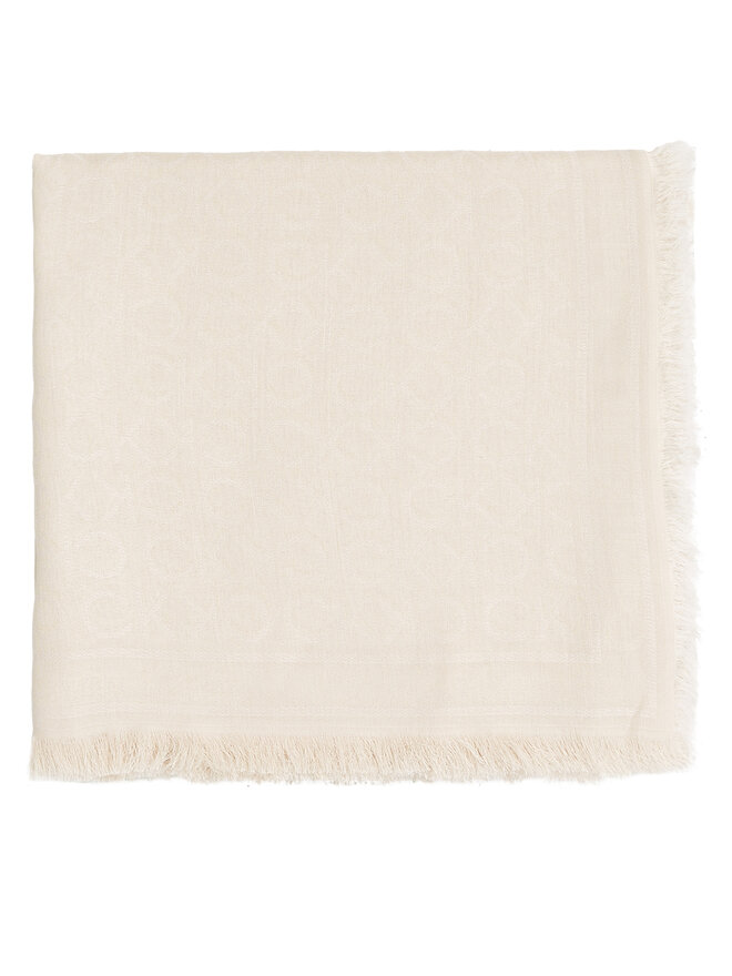 Calvin Klein Chusta Calvin Klein Monogram Jacquard Scarf K60K608779 Biały