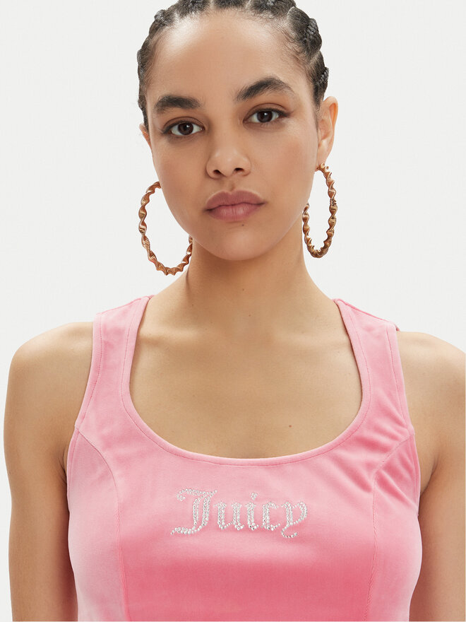Juicy Couture Juicy Couture Marškinėliai Camina JCWCT23305 Rožinė Slim Fit