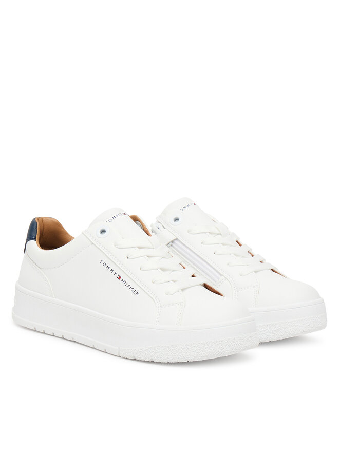 Tommy Hilfiger Сникърси Tommy Hilfiger Low Cut Lace Up Sneaker T3X9-34091-1355 D Бял
