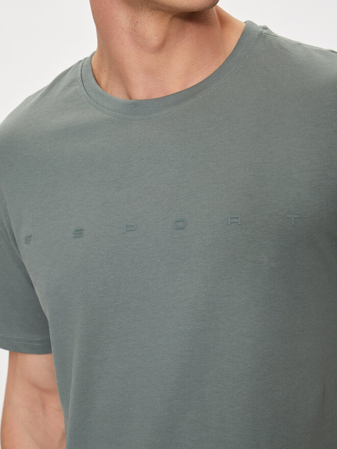 4F 4F T-Shirt 4FWSS24TTSHM1283 Grün Regular Fit