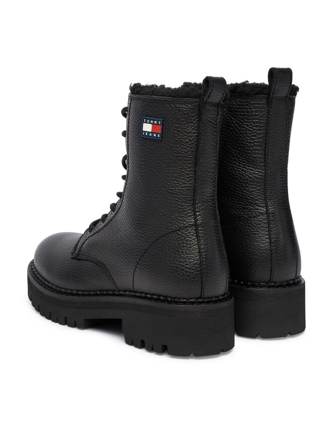 Tommy Jeans Schnürstiefeletten Tommy Jeans Tjw Urban Laceup Boot Wl EN0EN02906 Schwarz