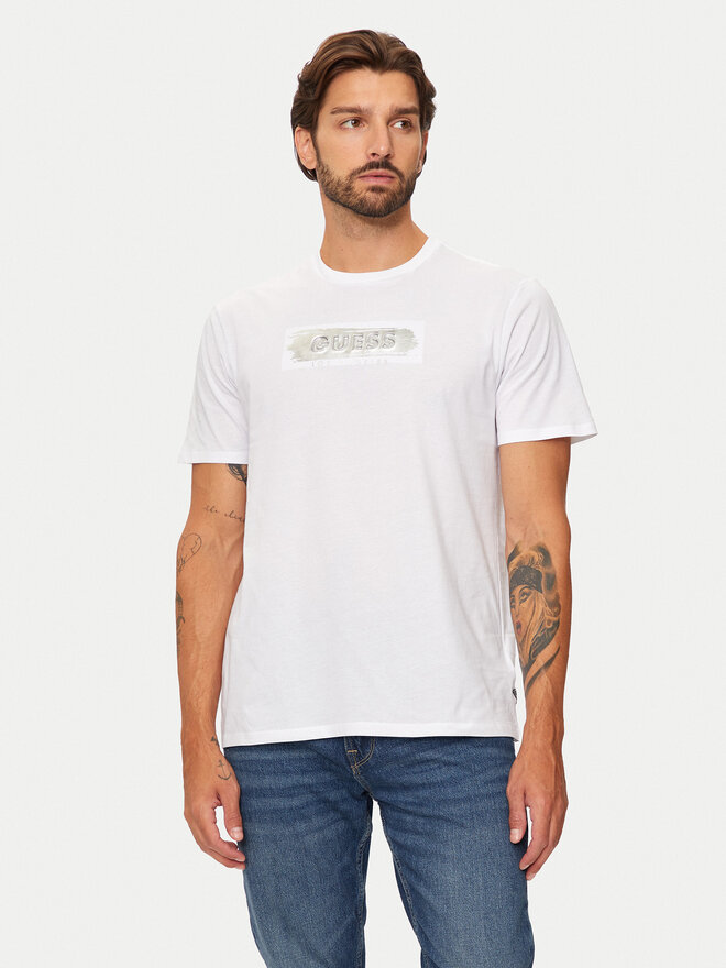 Guess Guess Camiseta M4BI61 K9RM1 Blanco Slim Fit