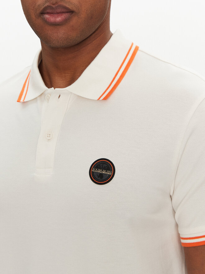 Napapijri Napapijri Poloshirt E-Macas NP0A4ID5N1A1 Weiß Regular Fit